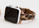 Leopard Pattern Leather Furry Slim Band