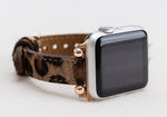 Leopard Pattern Leather Furry Slim Band